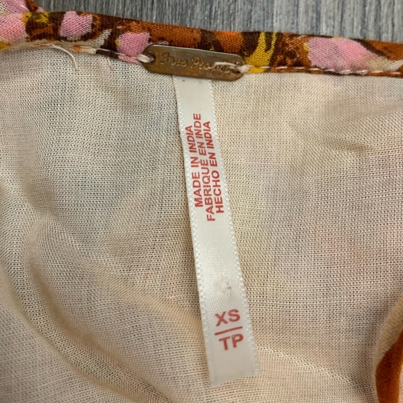 Free People Moondive‎ Maxi Dress in Orange Combo Size XS - Picture 7 of 9